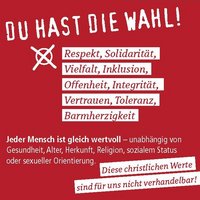 Du hast die Wahl: Alexianer treten ein für Respekt und Miteinander.